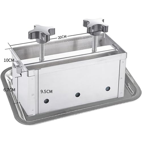 Presse à viande en acier inoxydable 304 pour hamburgers, curseurs et tofu avec plateau à soupe facile à démouler, ustensile de cuisine de 1,5 mm d'épaisseur, ustensile de cuisine durable