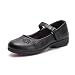Hawkwell School Uniform Mary Jane Flat (Toddler/Little Kid),Black PU,9 M US