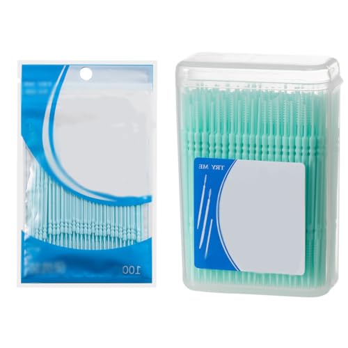 EIHI 300 Piezas Cepillos Interdentales, Cajas y Bolsas de Silicona Cepillos Interdentales,Cepillo de Dientes,para Limpieza Dental Familiar,Higiene Bucal