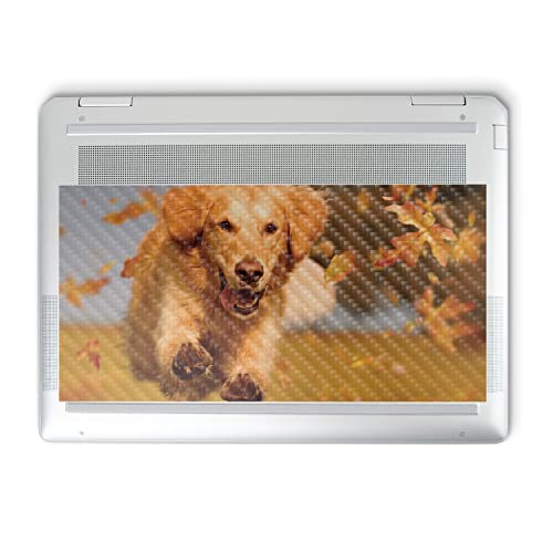 Image of MightySkins Carbon Fiber Skin Compatible with HP Spectre x360 14 inch (2022) Full Wrap Kit - Puppy Fall | Protective, Durable Textured Carbon Fiber Finish | Easy to Apply | Made in The USA