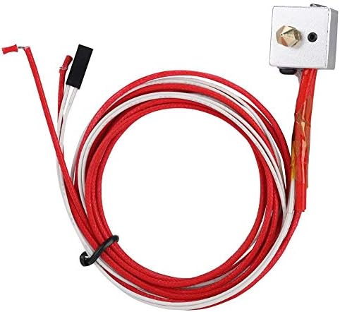 Diyeeni 3D Printer MK8 Hotend DIY Set, 0.4 mm Nozzle + Aluminium Heating Block + NTC Thermistor + Heating Rod + 1.75 mm Filament