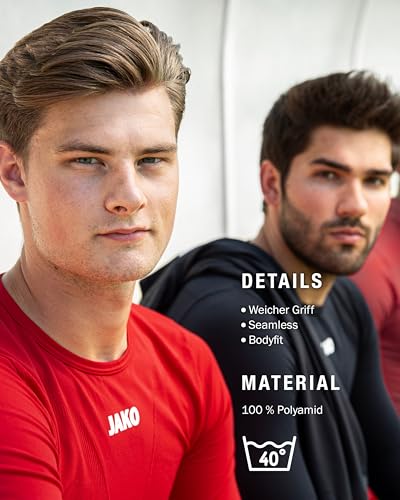 JAKO Herren Longsleeve Comfort 2.0, Schwarz, L