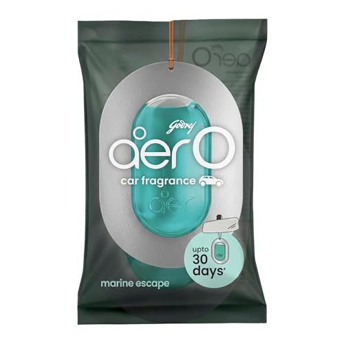 Image of Godrej aer O - Hanging Car Air Freshener - Marine Escape - Pack of 3 (22.5g) | Gel Lasts up to 30 days | Car Accessories