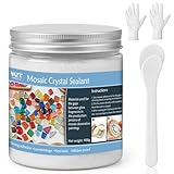WAN2TLK White Mosaic Crystal Grout 400g, Mosaics Tile Tools, No Need to add Water, Direct caulking, Mosaic Crystal Sealant for All Tiles & Surfaces