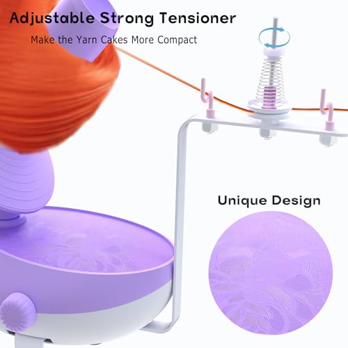 DAFENCHI Yarn Winder, Electric Yarn Winder that Can Work with Yarn Swift, Automatic Large Yarn Ball Winder for Crocheting, Speed Adjustable Yarn Spinner for Yarn Winding, Easy to Use Yarn Cake Winder by DAFENCHI - Image 4