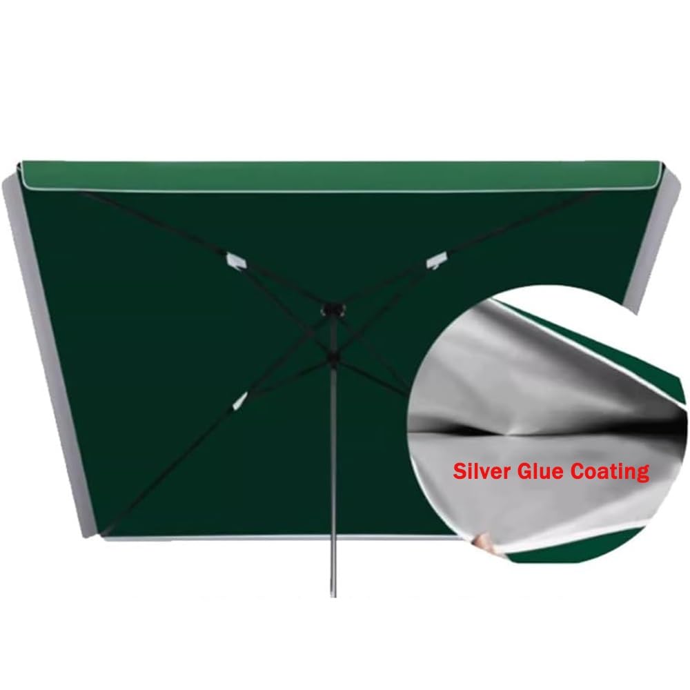 Toile De Rechange 2.5x2.5m Pour Parasol Carré – Imperméable Anti-UV, Housse Parasol Jardin Terrasse (Vert)