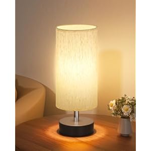 Small Table Lamp for Bedroom – Bedside Lamps for Night Stands, Minimalist Nightstand Light Lamp, Desk Lamps for Living Room, Office, Dorm