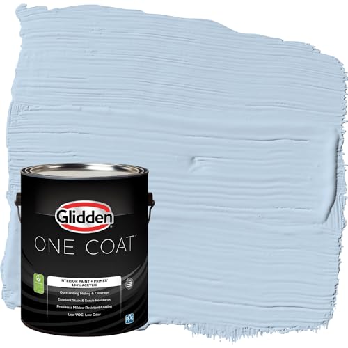Glidden Interior Paint + Primer: Blue/Sleep Baby Sleep, One Coat, Eggshell, 1-Gallon by Glidden - Used condition - US$44.45