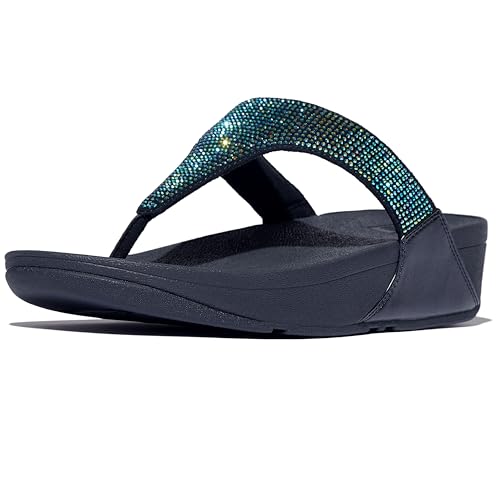 Image of FitFlop Lulu Crystal Embellished Toe-Post Sandals