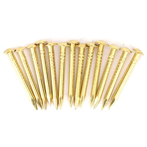 100 clavos de latón con cabeza redonda para instalación y reparación de bisagras de muebles, longitudes: 10 mm, 15 mm, 18 mm y 22 mm (18 mm) miniatura 6