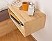 WOODCHES Floating Nightstand Wooden, Bedside Table, Nightstand Shelf, Handmade, Wall Mounted Bedside Shelf, Minimalist and Unique Style (Natural)