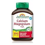 Jamieson Calcium Magnesium with Vitamin D3, Highly Absorbable, Supports Bone Health and Muscle Function, Helps Prevent Osteoporosis and Bone Loss. Easy to Swallow, Non-GMO, Gluten-Free, 200 Caplets, Proudly Canadian