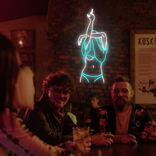 Image of Lady Neon Signs for Wall Decor 20 inches Led Sexy Lights Signs Lady Bedroom Bar Club Game Room Man Cave Bar Gift