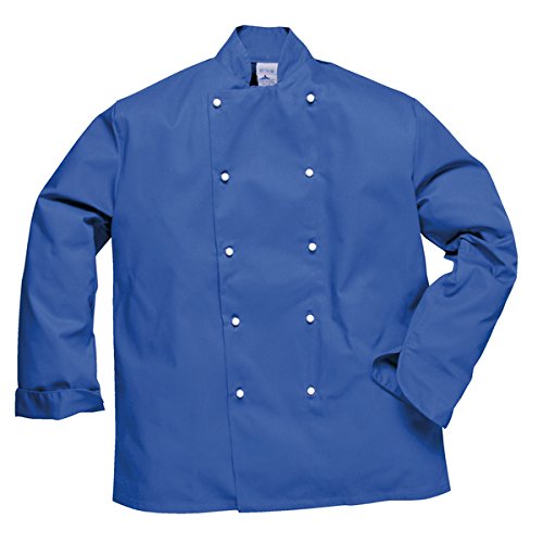 Portwest C834RBRXS Giacca da Chef Somerset, Blu