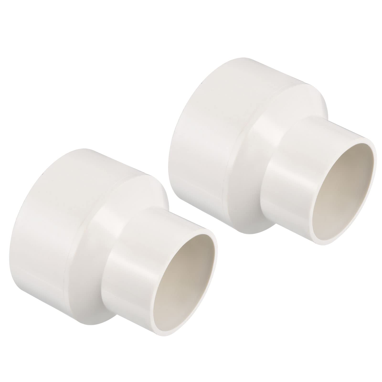 PATIKIL PVC Reductor Tubo Montaje 50x32mm, 3 Paquete Recto Acoplamiento Adaptador Conector, Gris — view 15