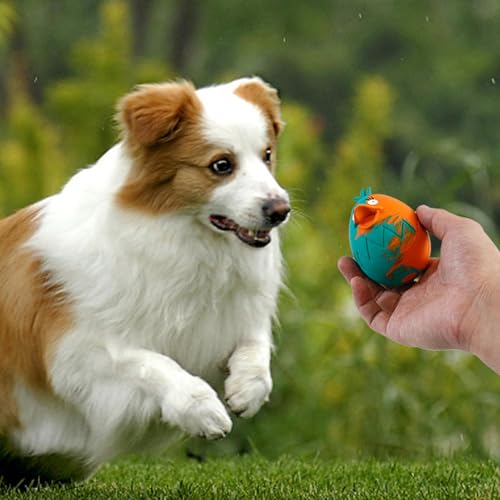 Generisch Welpen-Ei-Spielzeug, Osterei-Hundespielzeug - Squeak Pet Kau-Ei-Gummi,Quietschendes Haustier-Kauei in Hühnerform, bunt, für kleine Hunde oder große Hunde