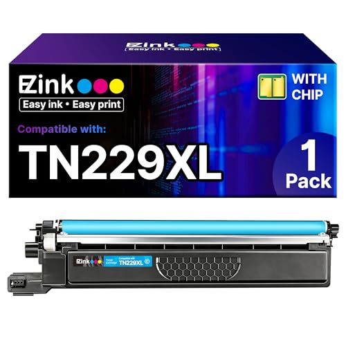 Image of E-Z Ink Compatible Replacement for Brother TN229XL Toner Cartridges 1Cyan | Compatible with MFC-L3720CDW MFC-L3780CDW HL-L3220CDW HL-L3280CDW HL-L3300CDW Printer (TN229XL-1 Cyan)