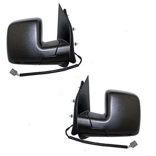Driver And Passenger Power Side View Sail Type Mirrors With Single Glass Replacement For 2002-2008 E-Series Van 7C2Z17683Aa 7C2Z17682Aa #TOP4