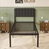 sommière Estructura metálica resistente: Camas individuales 90x190 de metal resistente con láminas de acero proporciona un soporte fiable para el colchón y tiene una gran capacidad de carga. Peso máximo recomendado: 300 kg.