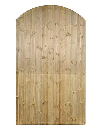 Castle Wooden Gates Bow Top 750mm W x 1800mm H x 42mm thick Tongue Groove arch arched single wood timber CA40