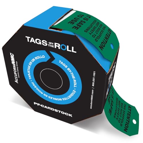 AccuformNMC 250 etiquetas de andaimes por rolo, atenção - o andaime é seguro de usar, etiquetas de a