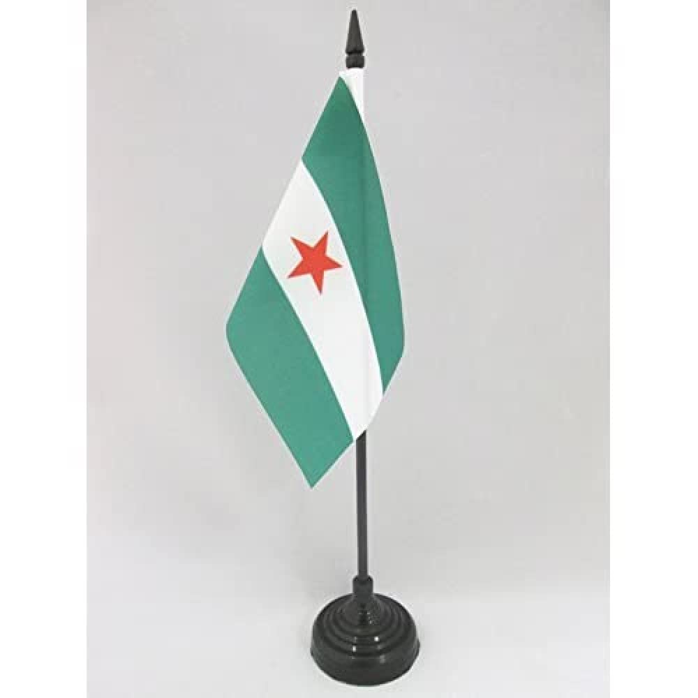 AZ FLAG Andalusia Independentist Table Flag 15x10 cm Plastic Base