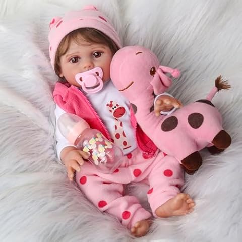 CHAREX Reborn Baby Dolls Full Vinyl Body, 18 Inch Waterproof Lifelike Newborn Baby Girl Doll Lucy, Realistic Washable Baby Reborn Toddler Doll Gift Set for Kid Age 3+ Cover