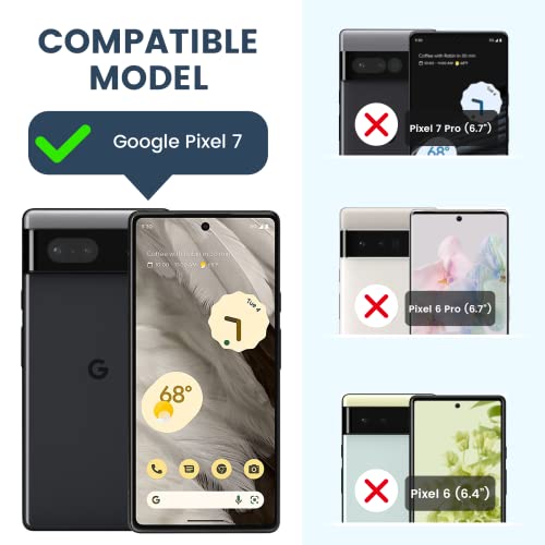 Goton For Google Pixel 7 Case With Screen Protector - Slide Camera Cover Phone Case With Ring Stand, Heavy Duty Military Grade Shockproof Rugged Bumper For Pixel 7 Accessories Red #TOP1