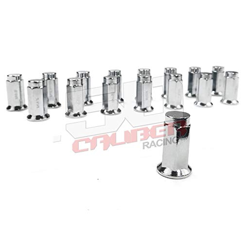 Set Of 16 Chrome Flat Lug Nuts - 12X1.50Mm Thread Pitch - Fits Polaris Rzr Ranger S 900 Xp1000 Models [5298] #TOP3