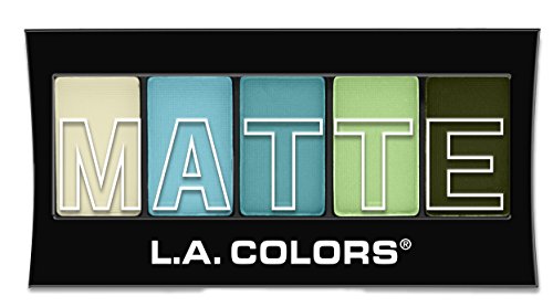 L.A. Colors 5 Color Matte Eyeshadow, Teal Argyle, 0.08 Ounce