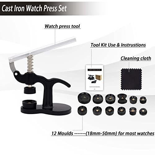 Watch Repair Kit, Gldcapa Professional Watch Battery Replacement Kit, Watch Repair Tools With Carrying Case, Watch Link Removal Tool Kit, Watch Case Opener, Watch Press Set #TOP7