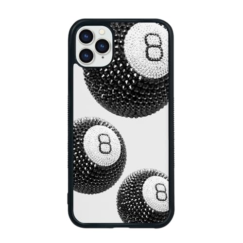 qizjio Disco Ball Phone Case Shockproof Protective 8 Ball Phone Cover for iPhone 11 Pro Max