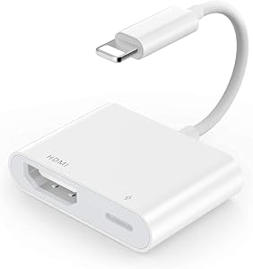 Lightning to HDMI Adapter for iPhone, [Apple MFi Certified] iPhone HDMI Adapter 1080P Digital AV Adapter Video HDMI Sync Screen Connector Compatible with iPhone 14/13/12/X/8/7 NO Need Power Supply