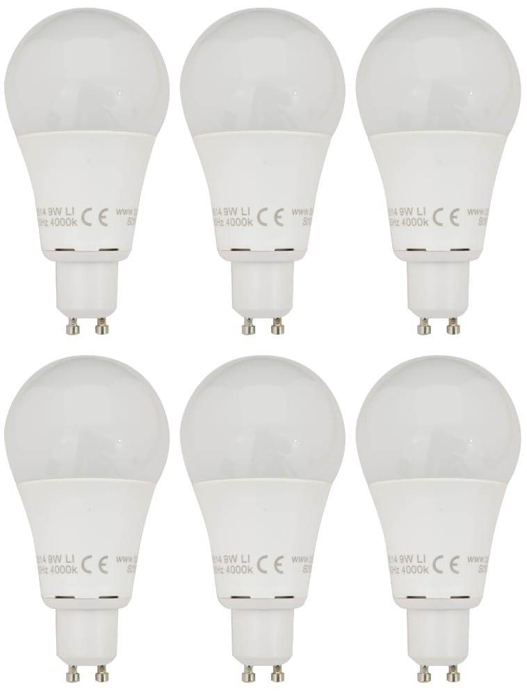 tp24 8516 x 6 9W, GLS, L1, LED Light Bulbs, 4000K Cool White, 1050 Lumens (6)