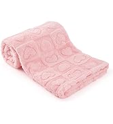 Plush Soft with Heart Checkered Baby Blanket,Fleece Infant Toddler Blankets for Girls Boys,Warm L...