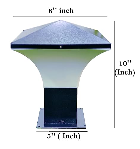 Image of BrighLyt Waterproof Outdoor Gate Light for Home Entrance - Rustproof Pillar Lamp for Garden, Patio & Boundary Wall (GL01, Pack of 1)