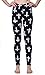 VIV Collection Plus Size Printed Brushed Leggings (White Crosses on Black)