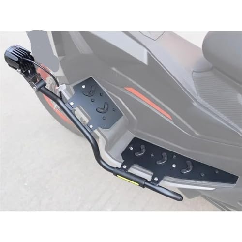 Pare-chocs arrière moto SR GT200 antichute en acier noir pour protéger l'échappement - 3