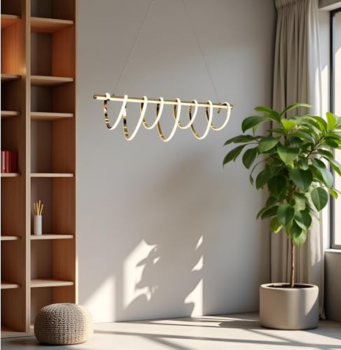 Image of LED Chandelier for Dining Table, Height-Adjustable Hanging Lamp for Breakfast Table, Hanging Light for Home Decoration (CH45)