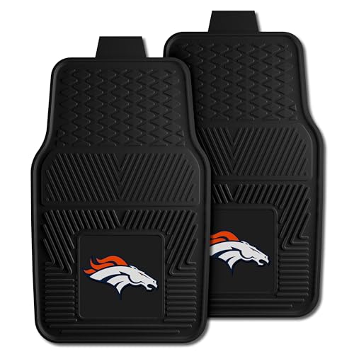 Fanmats 8768 Denver Broncos 2-Piece Heavy Duty Vinyl Car Mat Set cover