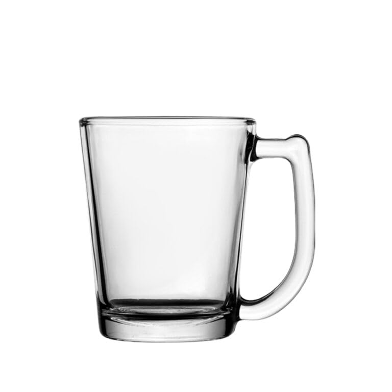 Image of LGT - Nova Premium Glass Tea Mug Set of 12 | Capacity - 310ML Each | Transparent, Italian Designer Cups Set for Coffee, Tea, Green Tea, Herbal Tea, Lemon Tea |