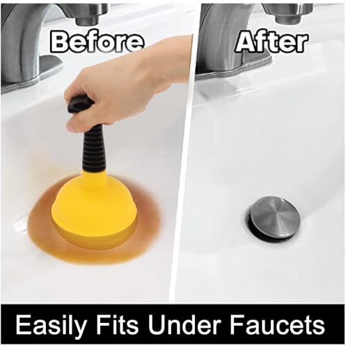 Image of Zerodis Mini Plunger, Silicone Small Toilet Plunger Slip Proof Handle Efficient for Bathroom (2)