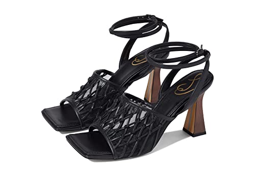 Talons Candice bout carré anti-compression en similicuir blanc brillant femme