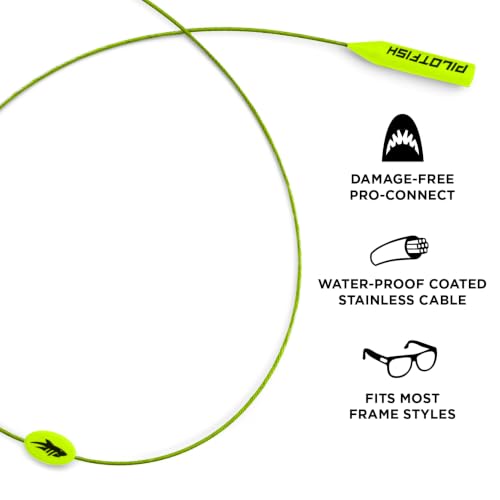 Image of Pilotfish Wire Sunglasses Strap, No-Tail Eyewear Retainer for Glasses, Secure Eyeglass Holder for Sports and Outdoors
