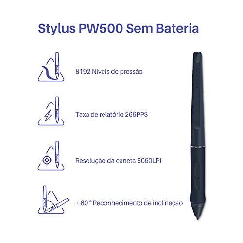 Mesas Digitalizadoras HUION HS611 Tablet de caneta digital de desenho gráfico com de mídia e sensibi