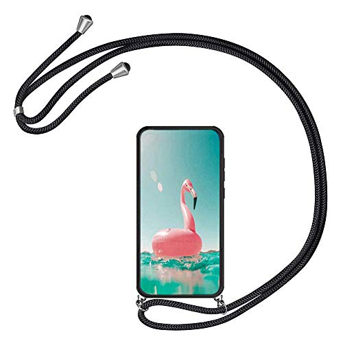 Homi2019 Coque pour Vivo V11 Pro Collier étui de téléphone avec Cordon Tour de Cou Lanière en Corde Hyun Cool Texture de Pneu Rigide Case Cover TPU Anti Chocs Double Couche Armure Cover