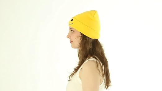 SMILEY Bright Yellow Quilted Knit Beanie Hat il_340x270.3525958252_7yq1.jpg main image 2