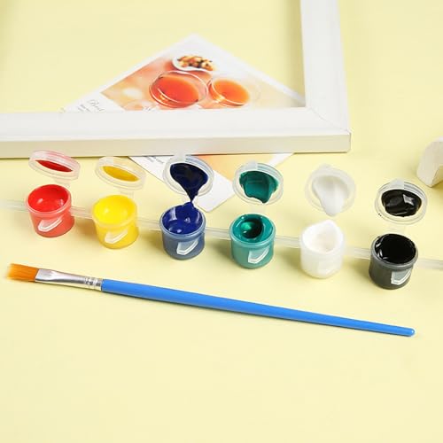 Image of 1600 Pieces 0.1oz Empty Paint Pot, 200 Strips Mini Empty Paint Pot with Lids for for art, outdoor sketching, and art festivals Art Festivals(3 ml)