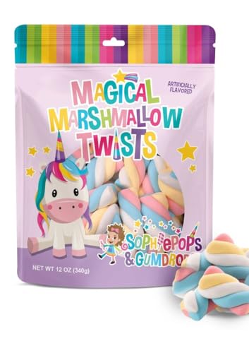 Marshmallow Twists, Sophiepops & Gumdrops, Allergen Free Marshmallows, Vanilla, 12.0