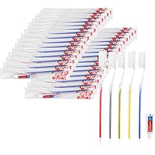Travel Toothbrushes Kit,50Pcs Travel Toothbrush Set Disposable Toothbrushes with Toothpaste for Nursing Home,Hotel,CharityIndividually Wrapped